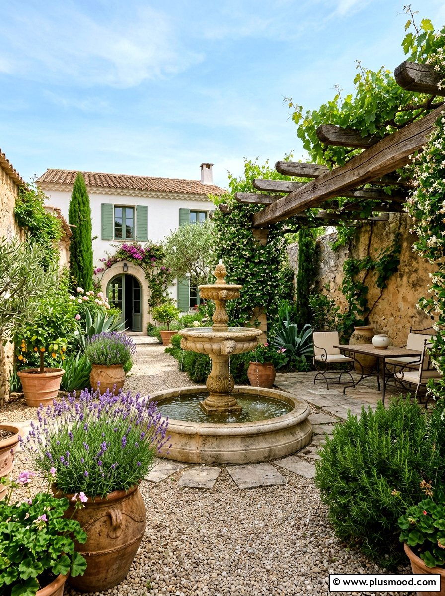 Mediterranean Garden - 25 summer low water landscaping ideas