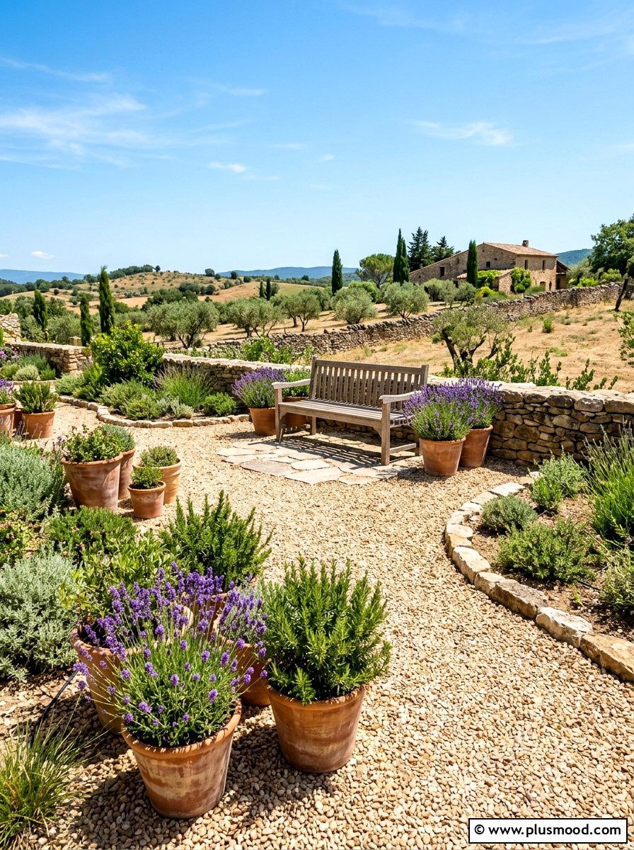 Mediterranean Gravel Garden - 25 summer small courtyard ideas