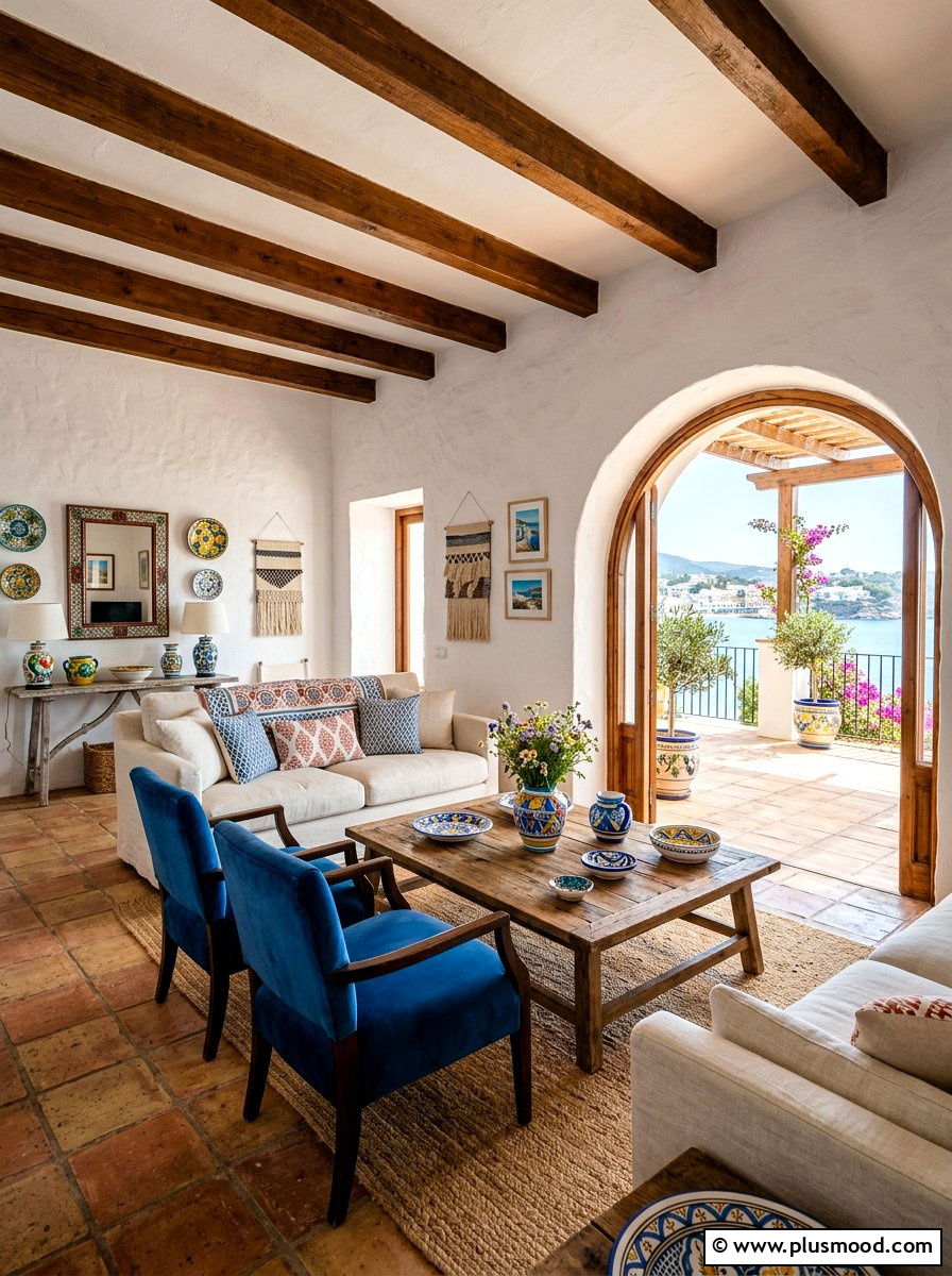 Mediterranean Inspired Living Room - 25 bright summer living room ideas