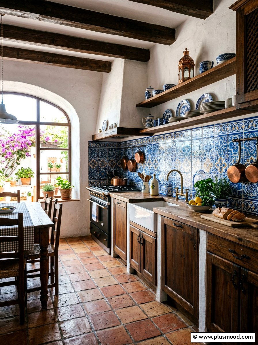 Mediterranean Kitchen Tiles Blue - 25 summer blue kitchen decor ideas