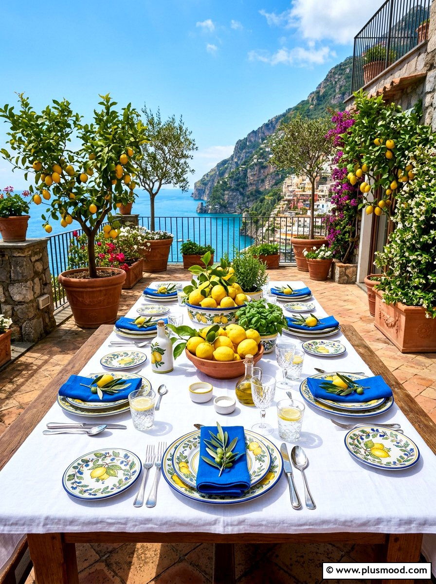 Mediterranean Lemon Table Decor - 25 late summer tablescape ideas