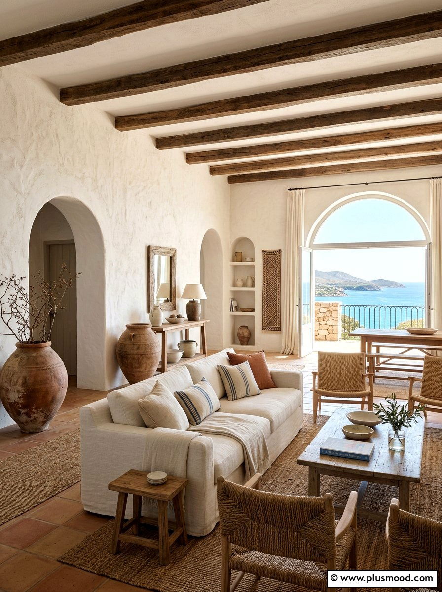 Mediterranean Living Room - 25 neutral summer living room ideas