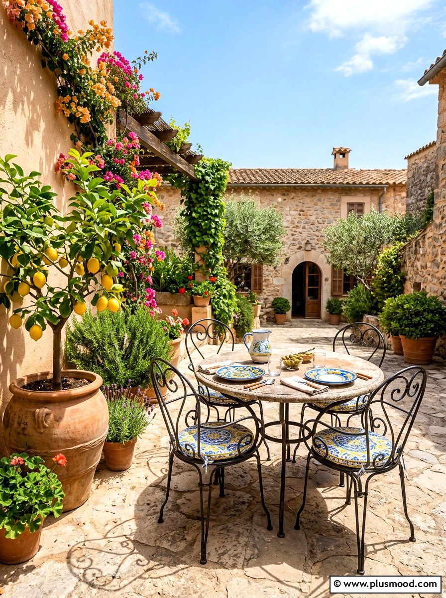 Mediterranean Patio Setup - 25 summer dinner party ideas outdoors