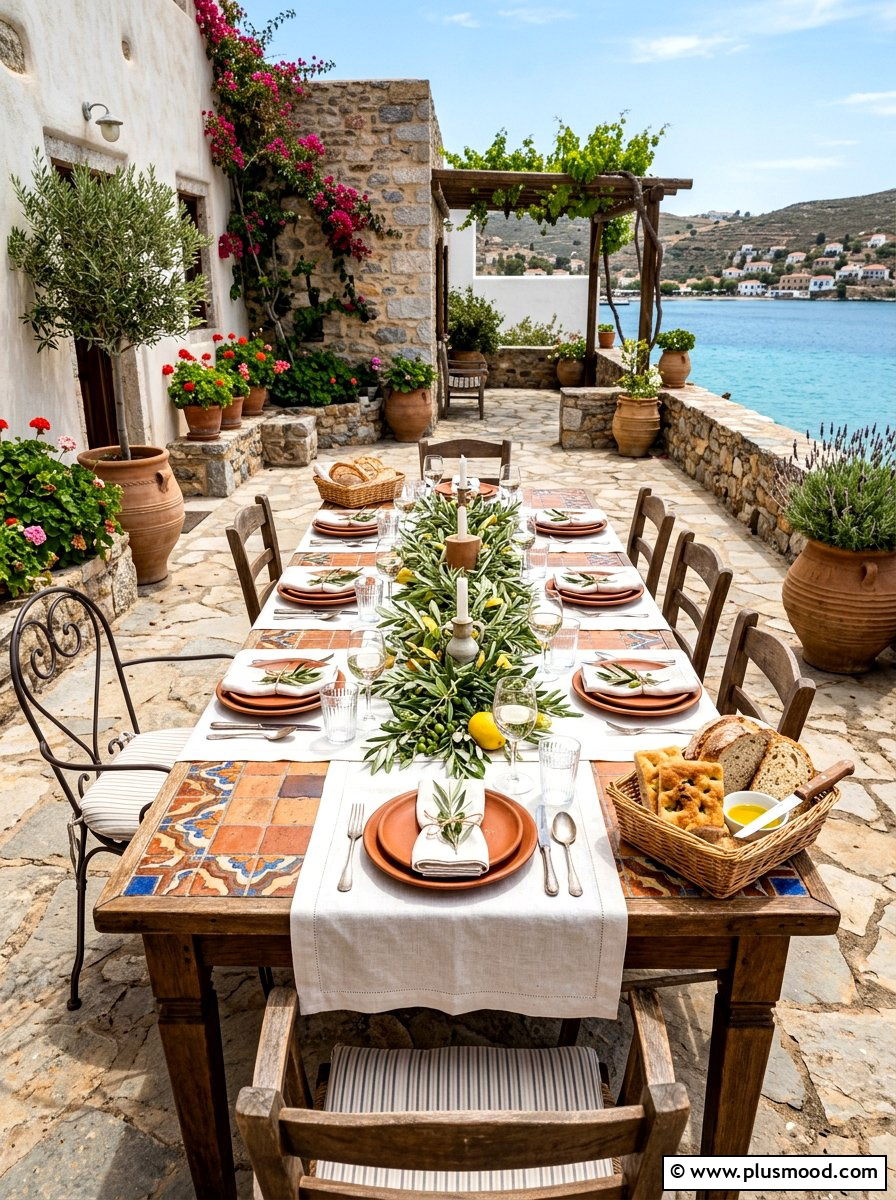 Mediterranean Patio Table - 25 summer brunch table ideas