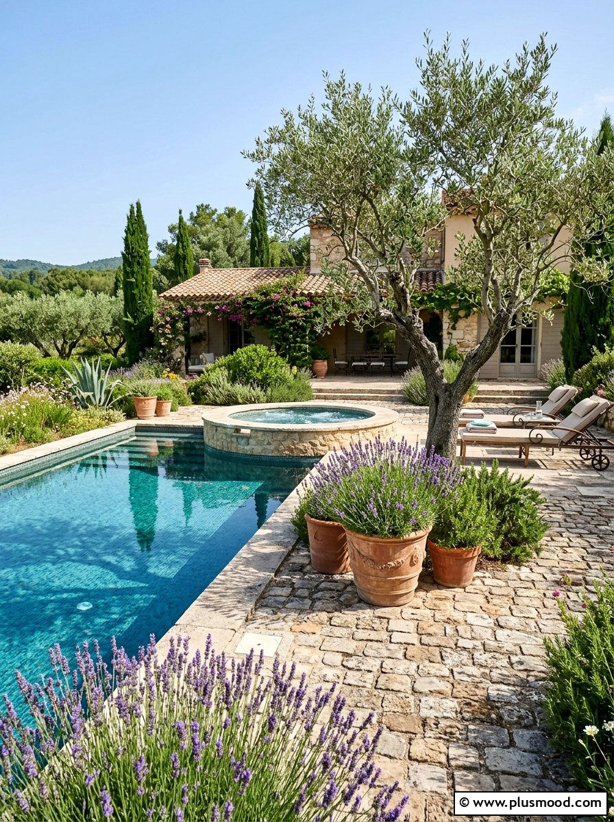 Mediterranean Pool Garden Style - 25 pool landscaping ideas for hot tubs