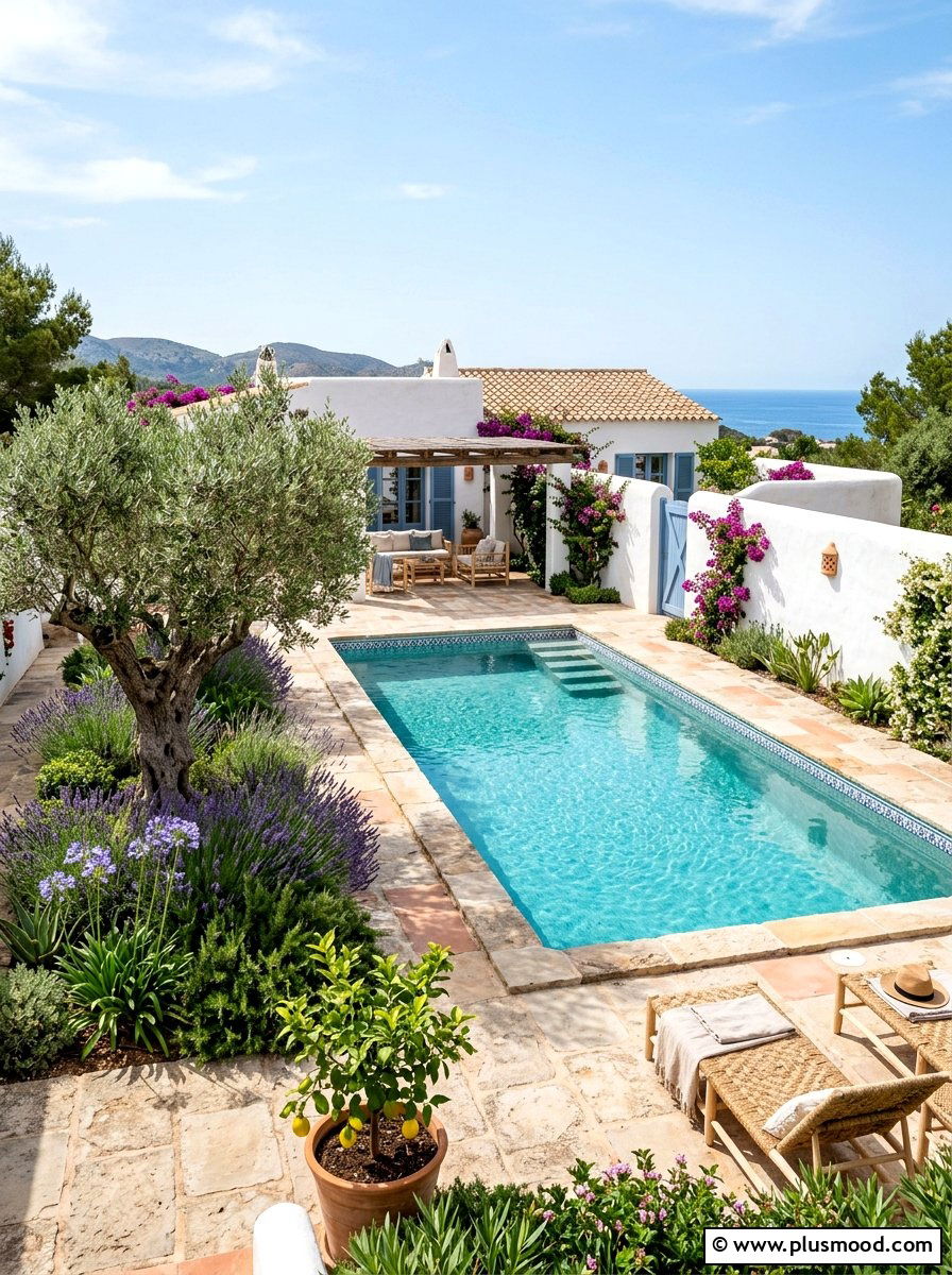 Mediterranean Pool Landscaping - 25 pool landscaping ideas with water features