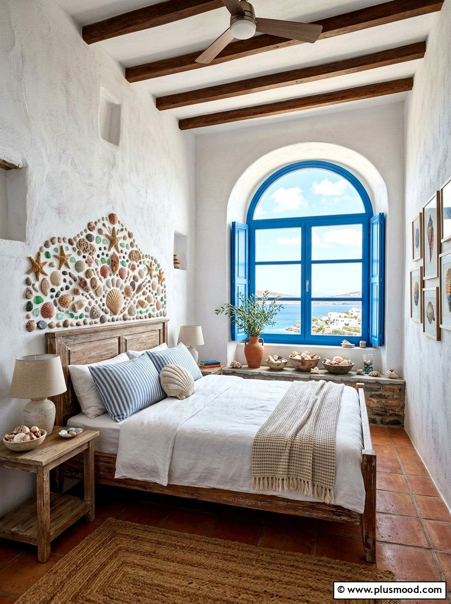 Mediterranean Shell Bedroom - 25 summer seashell bedroom decor ideas