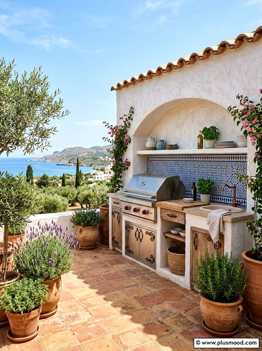 Mediterranean Stucco Outdoor Kitchen - 25 summer backyard outdoor kitchen ideas