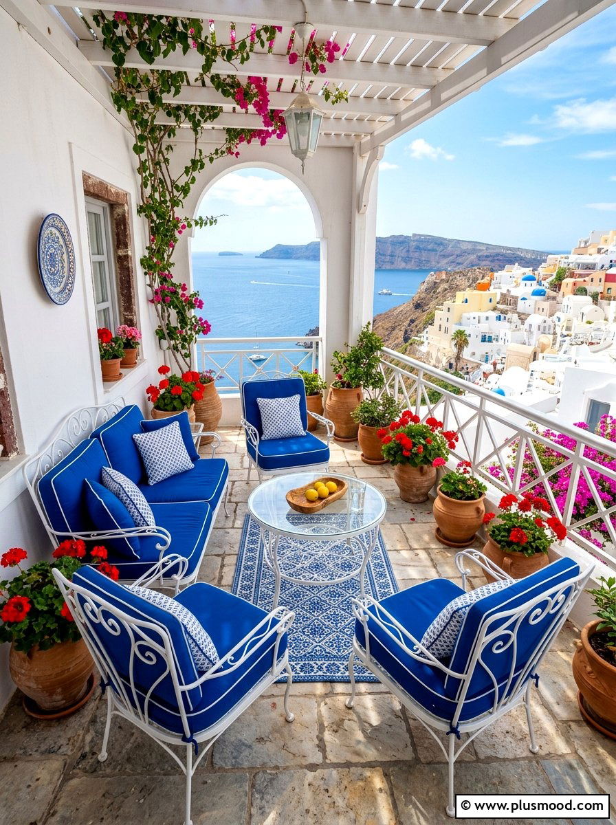 Mediterranean Style Balcony Lounge Decor - 25 summer balcony lounge ideas