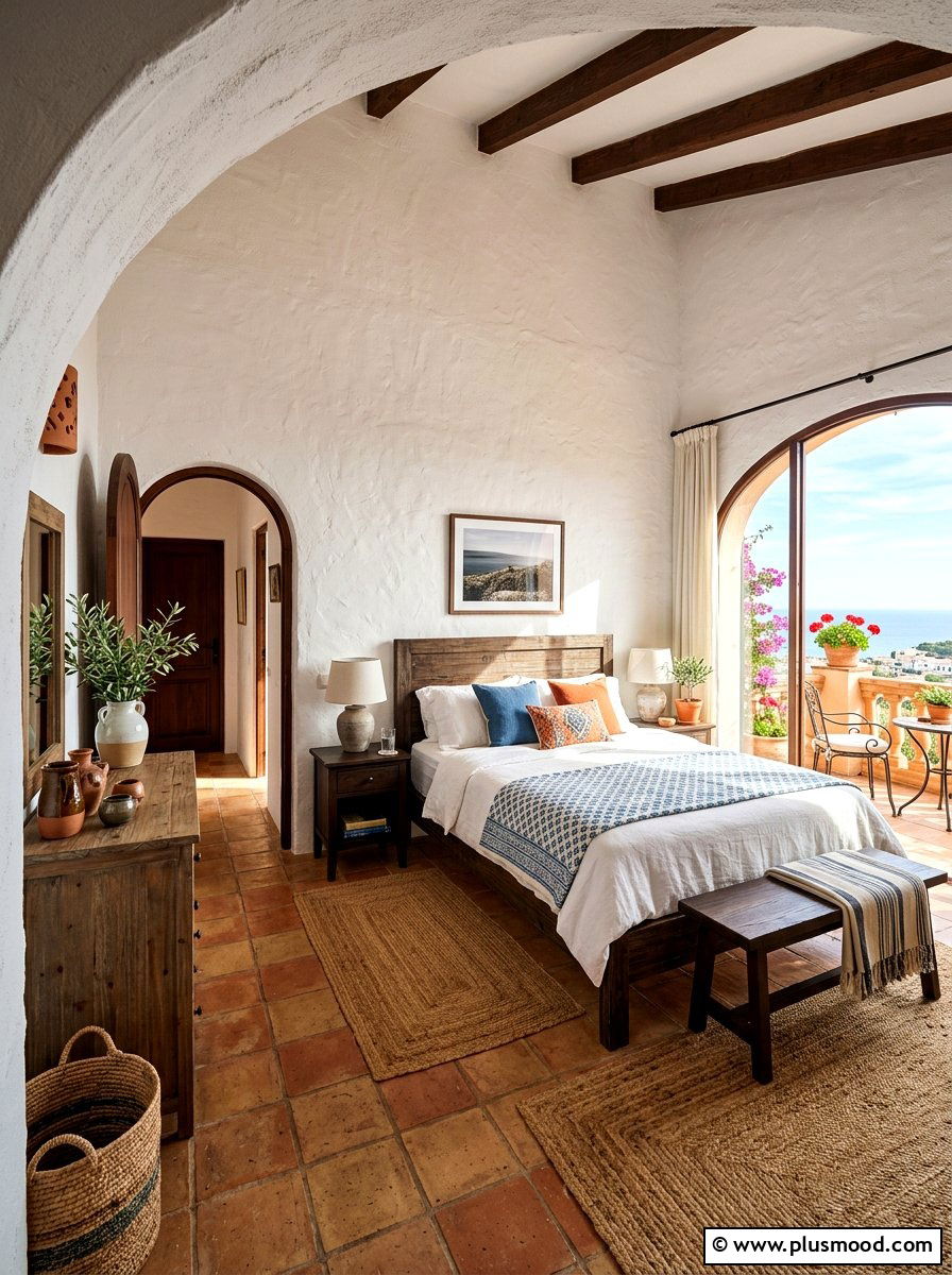 Mediterranean Style Bedroom - 25 neutral summer bedroom ideas