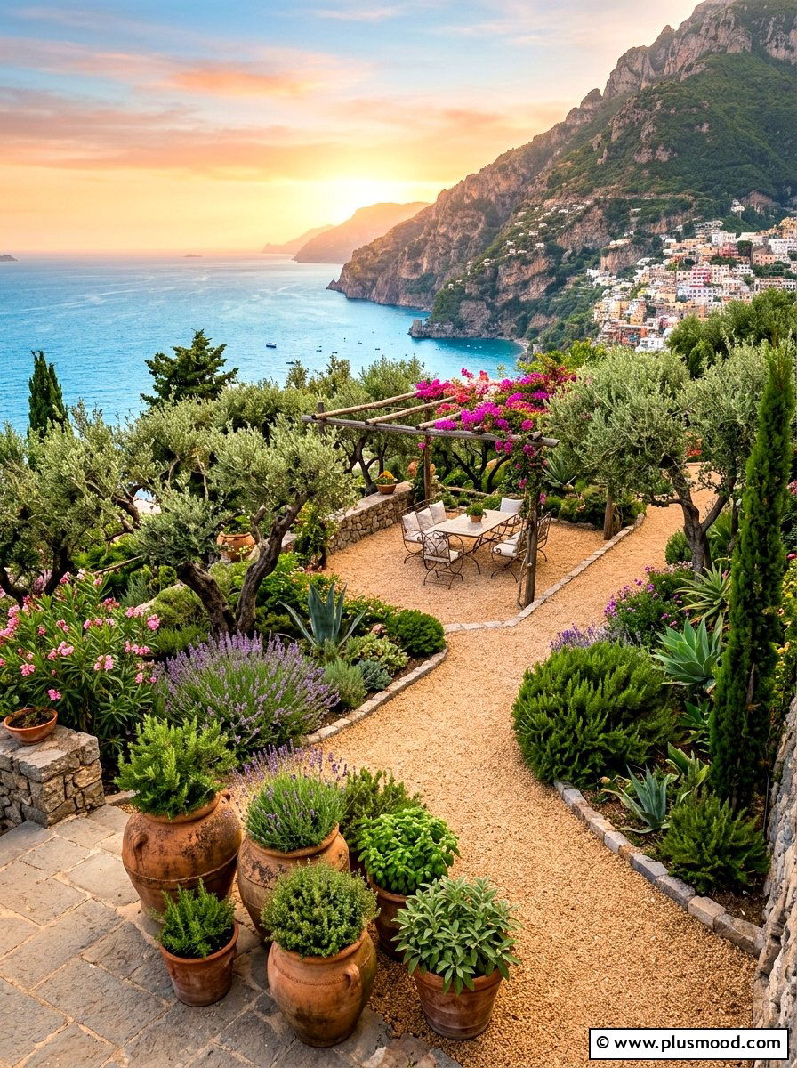 Mediterranean Style Garden - 25 summer drought tolerant landscaping ideas