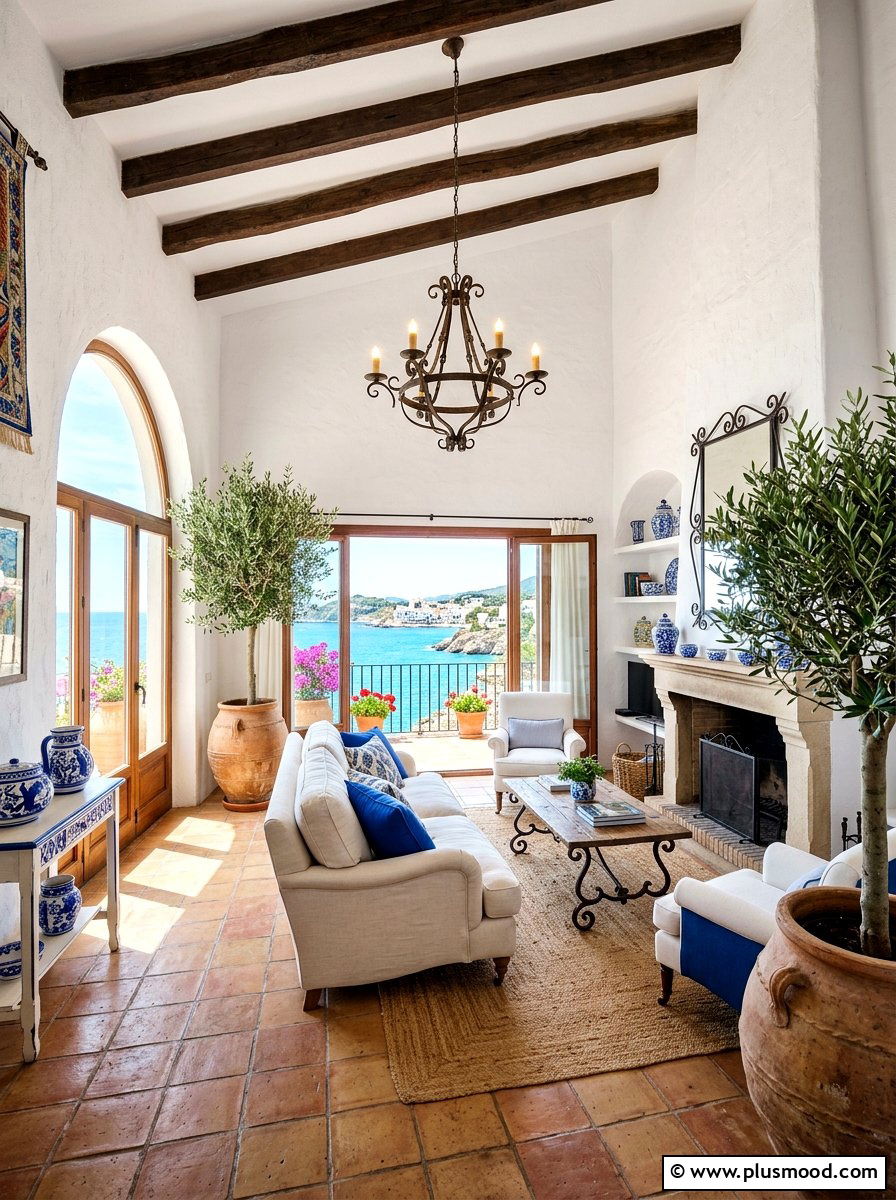 Mediterranean Style Living Room - 25 summer living room decor ideas