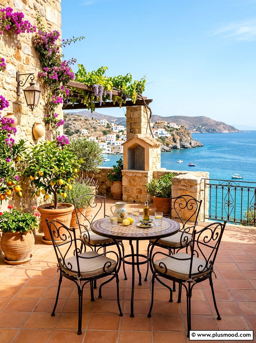 Mediterranean Style Patio - 25 small backyard ideas with raised patio