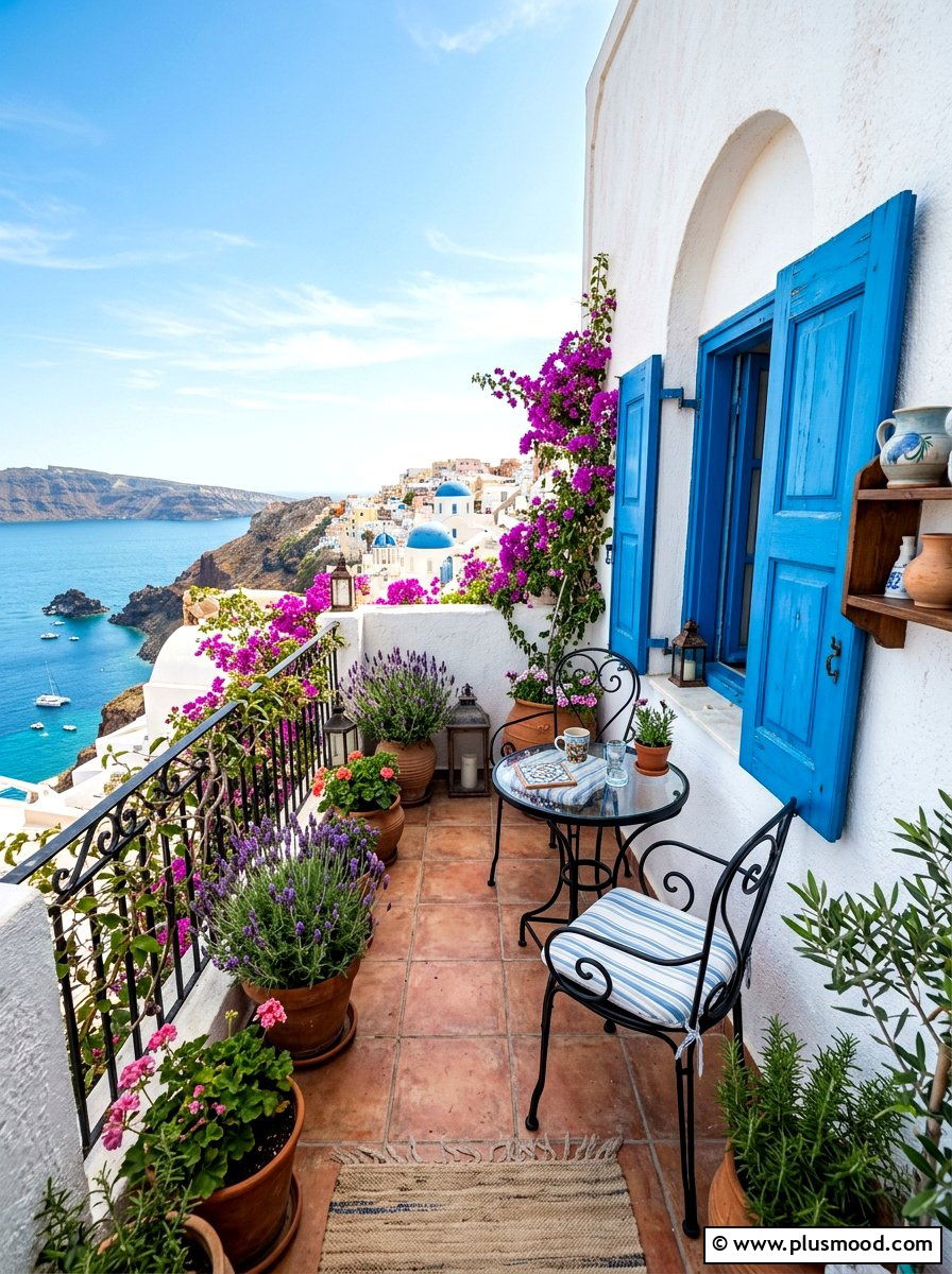 Mediterranean Style Small Balcony - 25 summer small balcony ideas