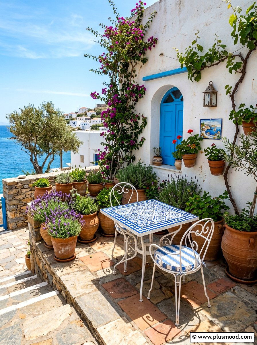 Mediterranean Style Small Patio - 25 summer apartment patio ideas