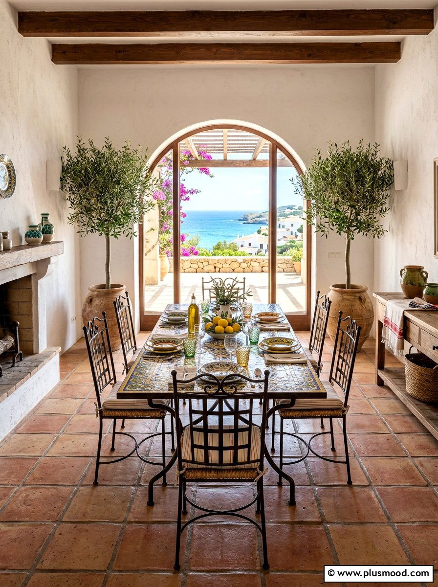 Mediterranean Style Summer Dining Room - 25 summer dining room decor ideas