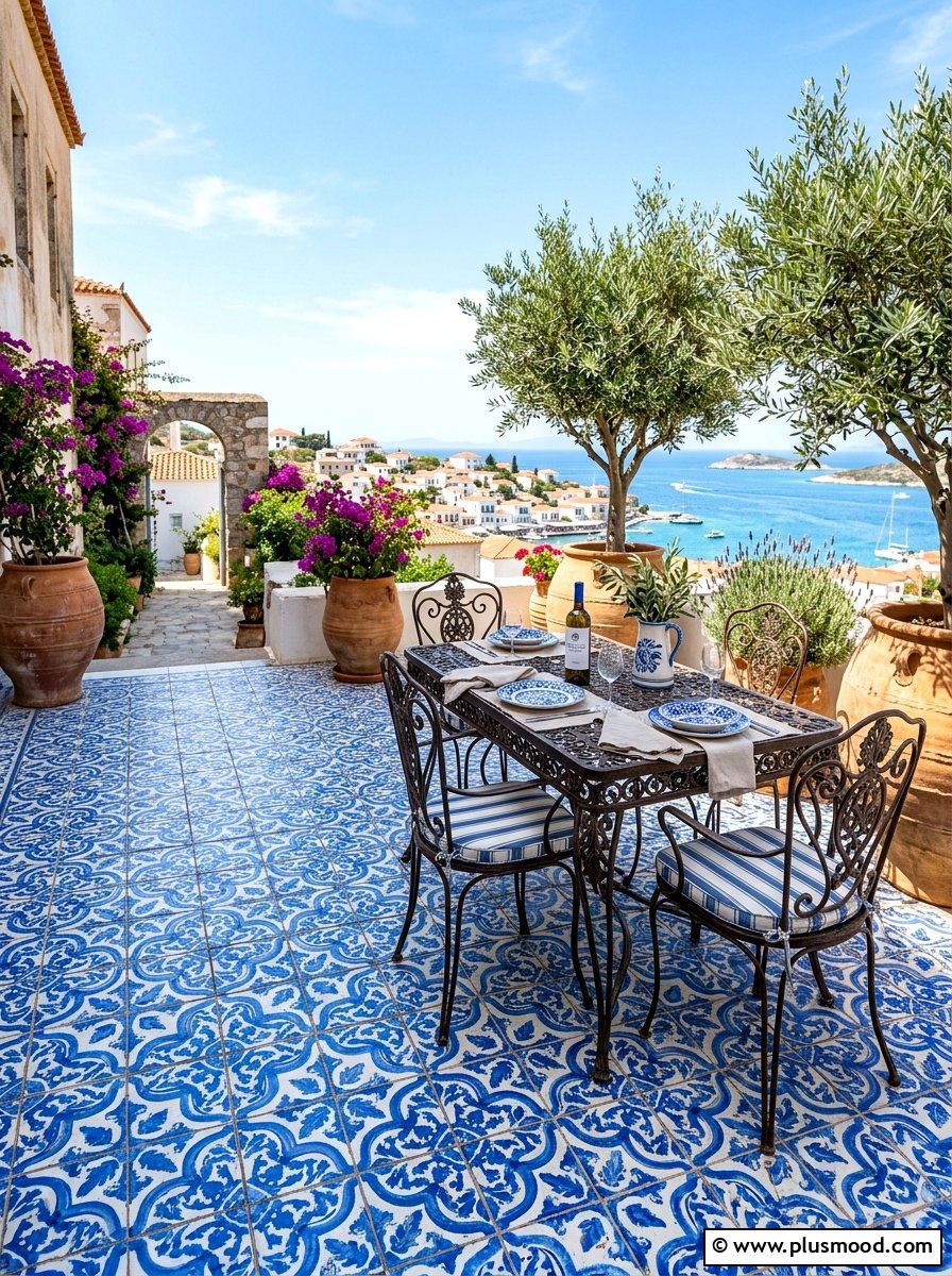 Mediterranean Style Tile - 25 summer patio ideas