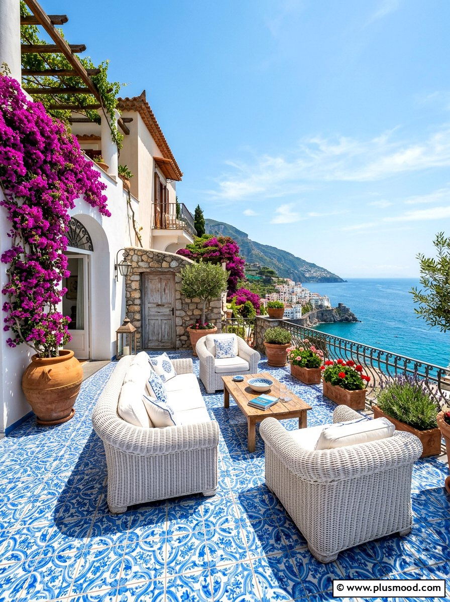 Mediterranean Style Wicker Seating - 25 summer patio ideas with wicker furniture