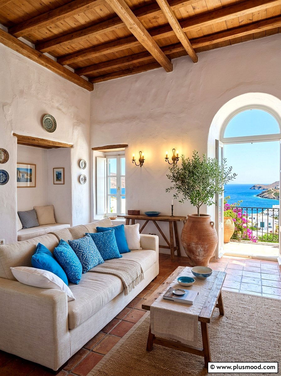Mediterranean Summer Living Room - 25 summer easy living room makeover ideas