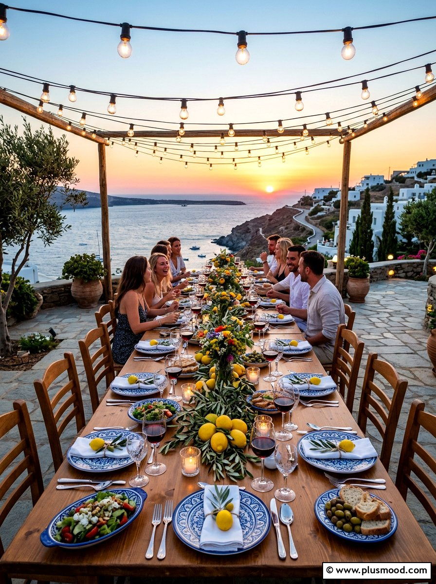Mediterranean Sunset Dinner - 25 summer outdoor birthday party ideas