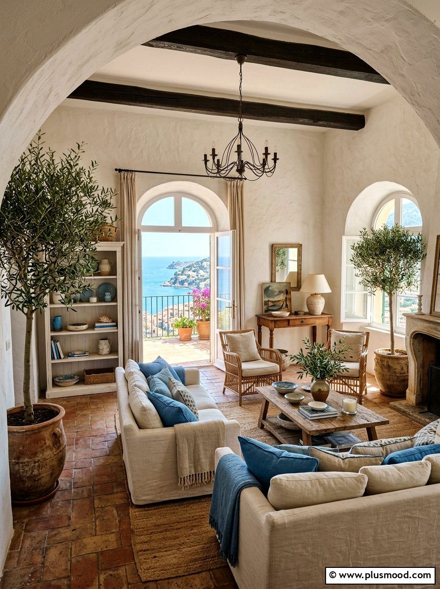 Mediterranean coastal living room vibe - 25 summer coastal living room ideas