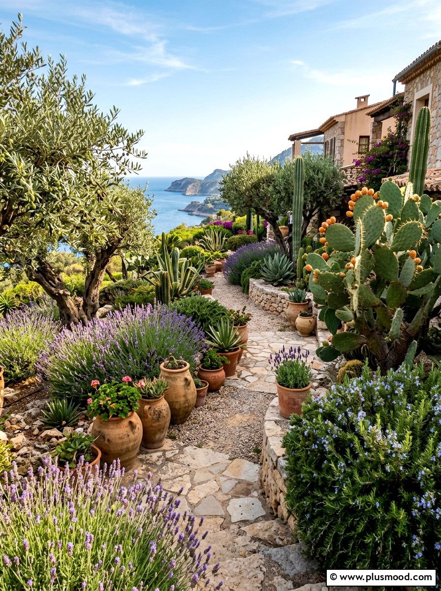 Mediterranean desert hybrid garden - 25 summer desert landscaping ideas