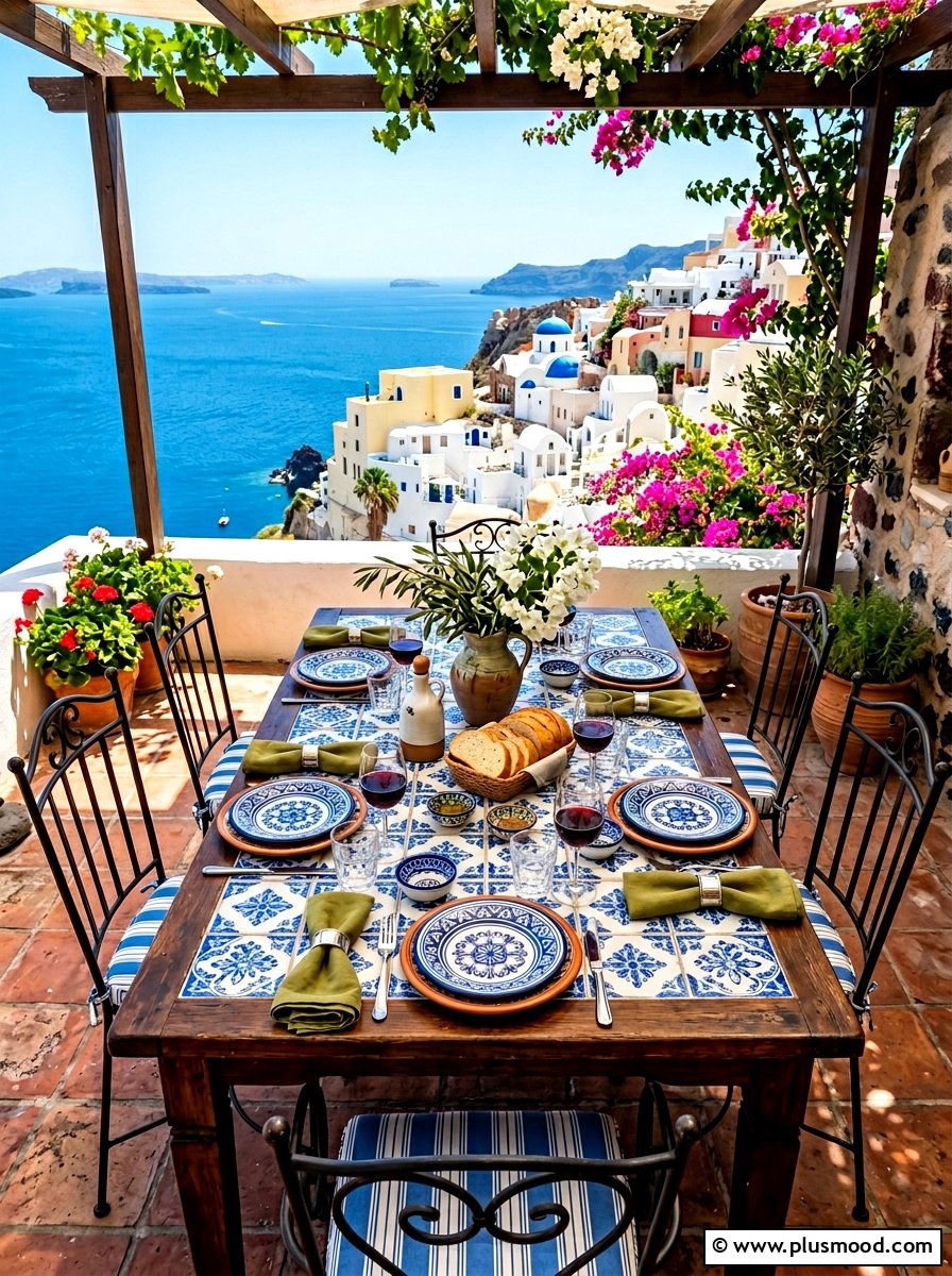 Mediterranean patio table setting - 25 summer patio table decor ideas