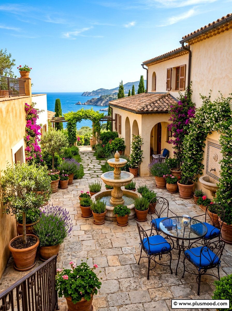 Mediterranean patio - 25 summer coastal home decor ideas