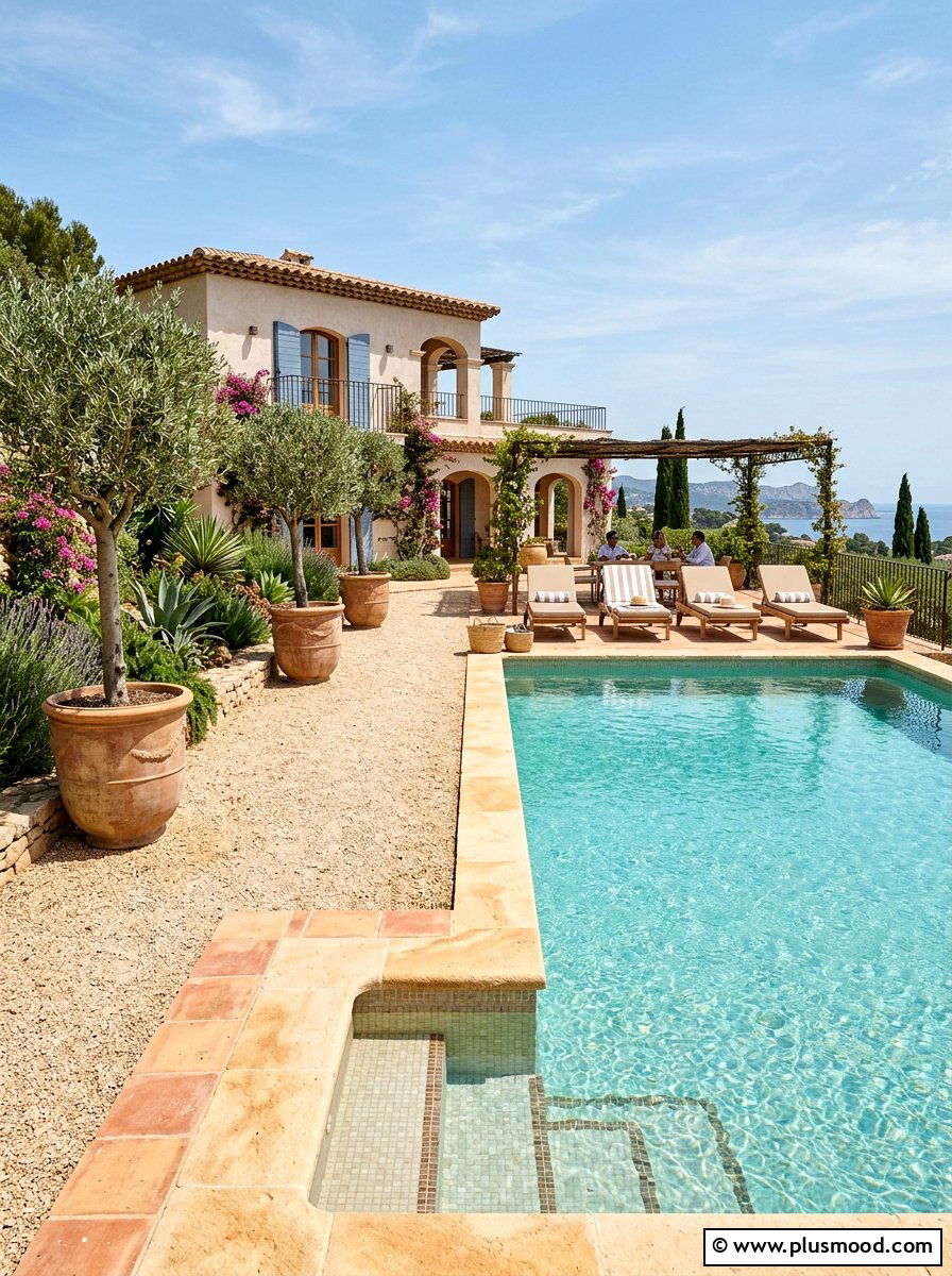 Mediterranean pool gravel landscape - 25 pool landscaping ideas with gravel