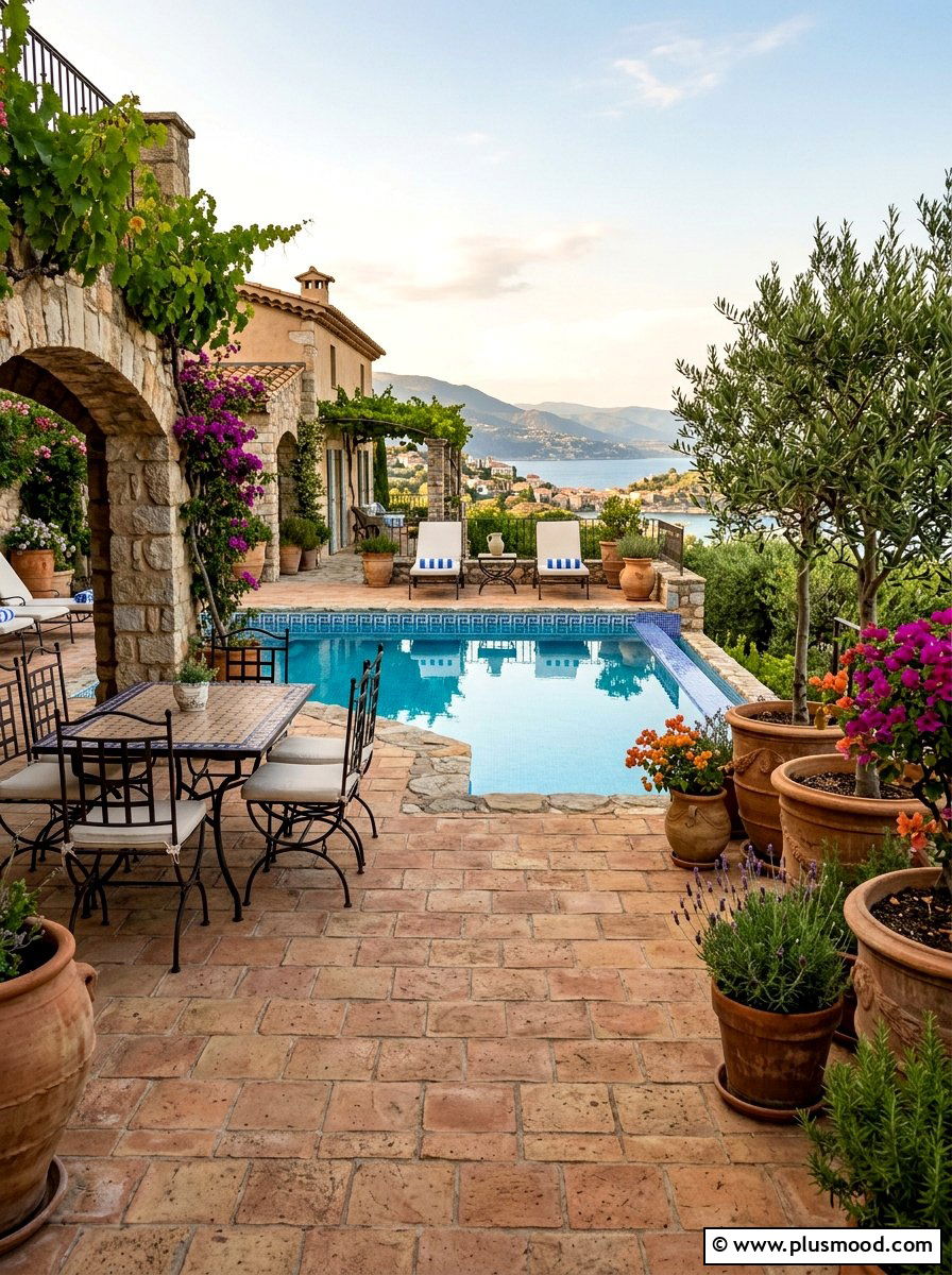 Mediterranean pool patio - 25 pool landscaping ideas with pavers