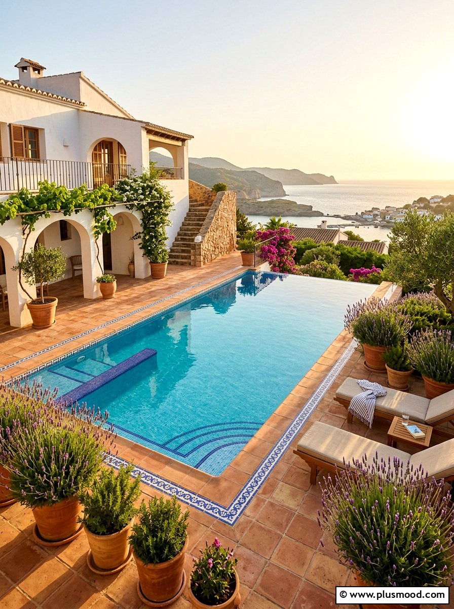 Mediterranean pool style - 25 pool landscaping ideas for urban backyards