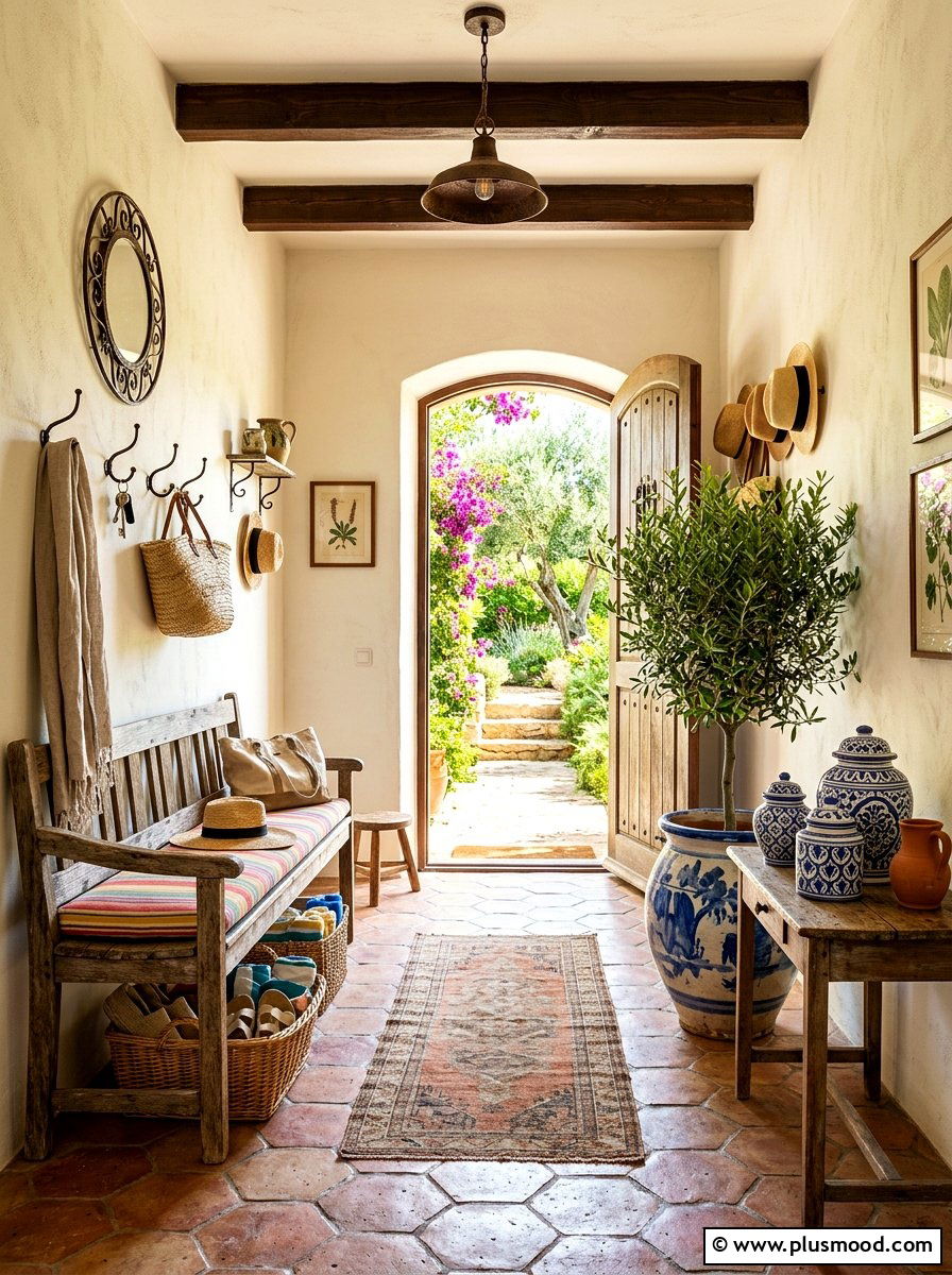 Mediterranean style mudroom - 25 simple summer decorating ideas