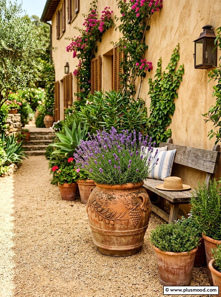 Mediterranean terracotta garden corner - 25 summer modern summer decor ideas