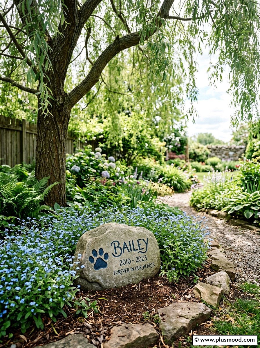 Memorial Pet Stone - 25 painted rock ideas for outdoor signage
