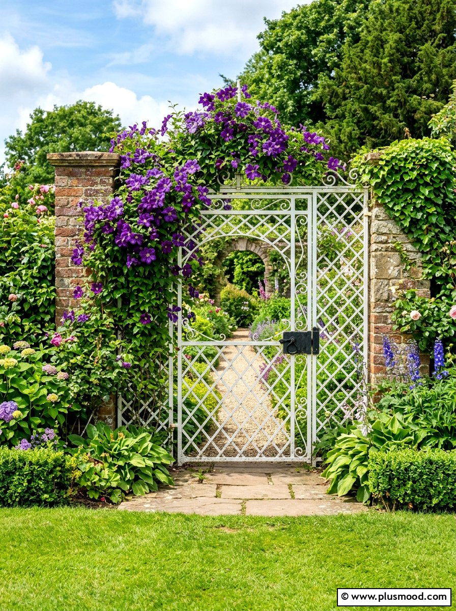 Metal Lattice Gate - 25 summer garden gate ideas