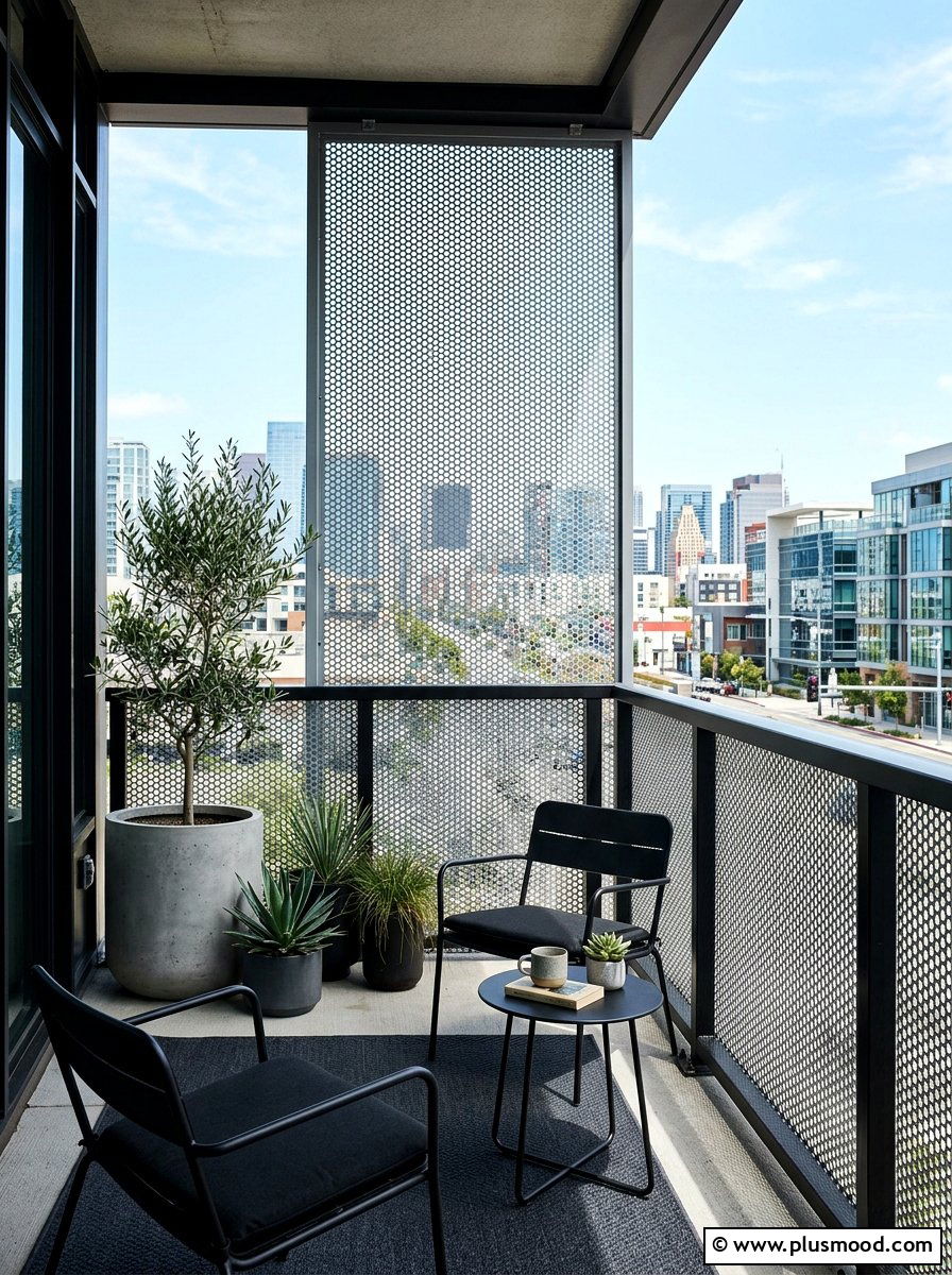 Metal Mesh Screen - 25 summer balcony shade ideas
