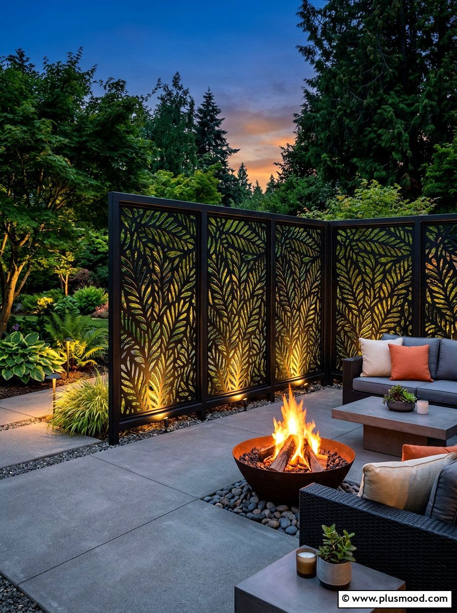 Metal Privacy Panels - 25 summer privacy landscaping ideas