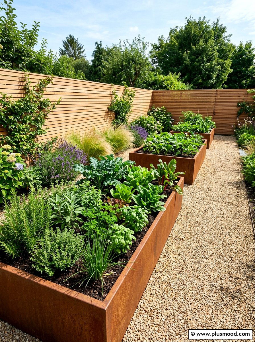 Metal Raised Plant Beds - 25 small backyard ideas for contemporary homes