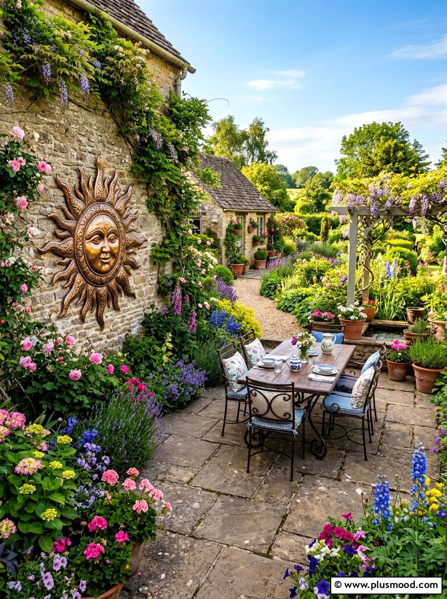 Metal Sun Wall Sculpture - 25 summer wall decor ideas