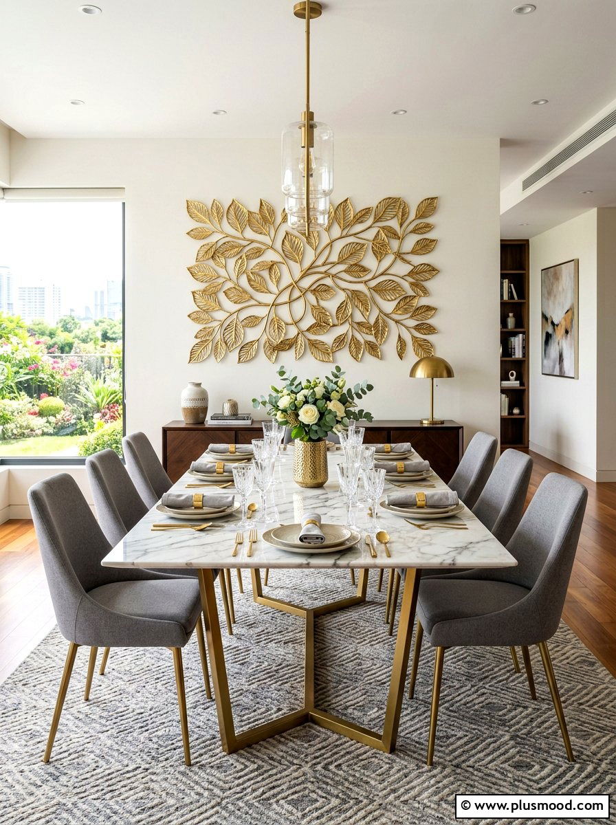 Metal Wall Sculpture - 25 summer dining room wall decor ideas