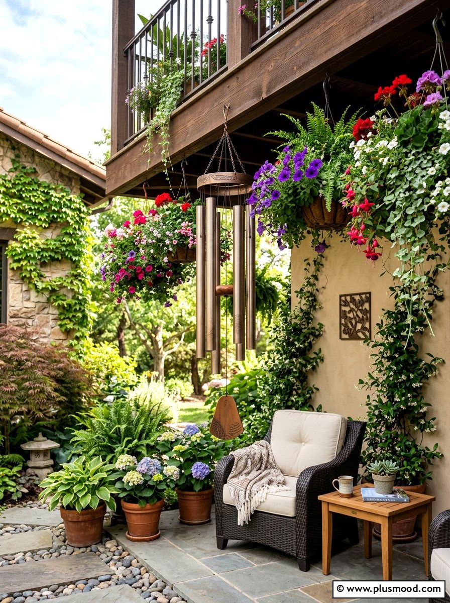 Metal Wind Chimes - 25 summer patio decor ideas for renters