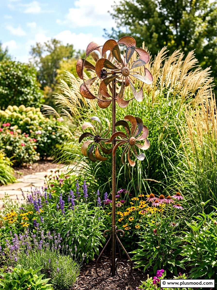 Metal Wind Spinner - 25 Outdoor Garden Decor Ideas