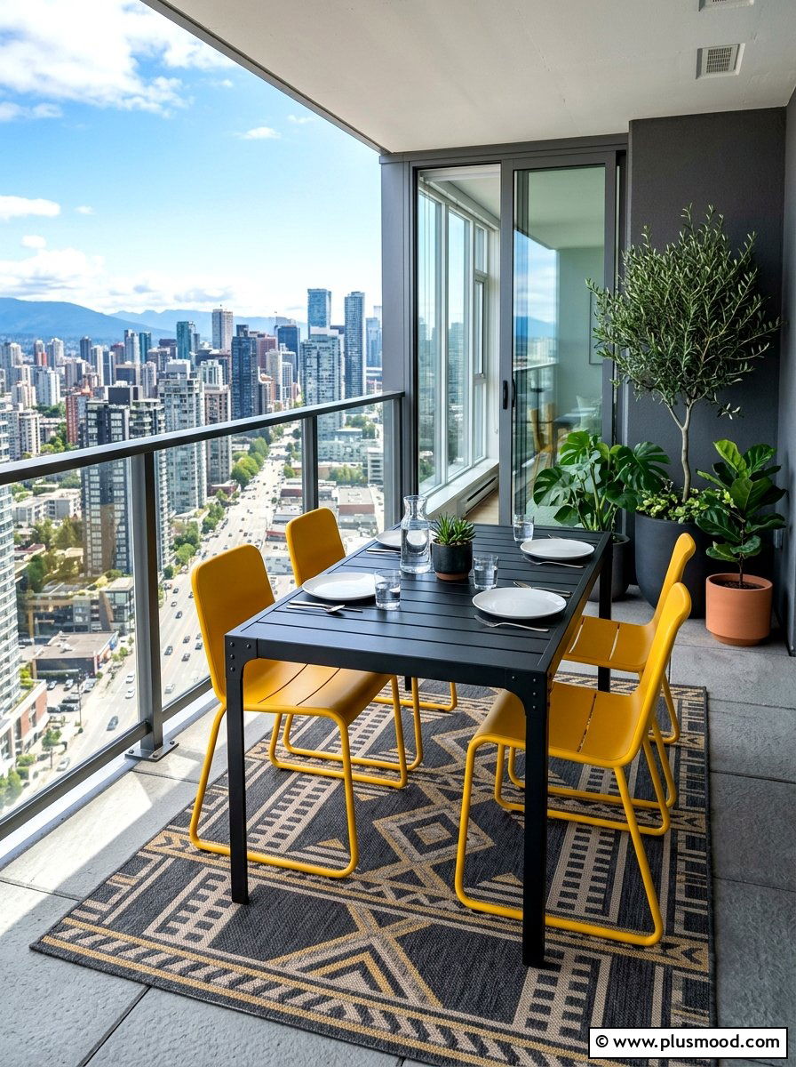 Metal furniture - 25 summer balcony decor ideas