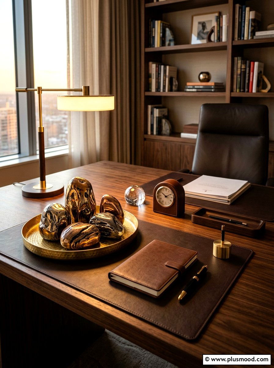 Metallic Abstract Stones - 25 painted rock ideas with abstract designs
