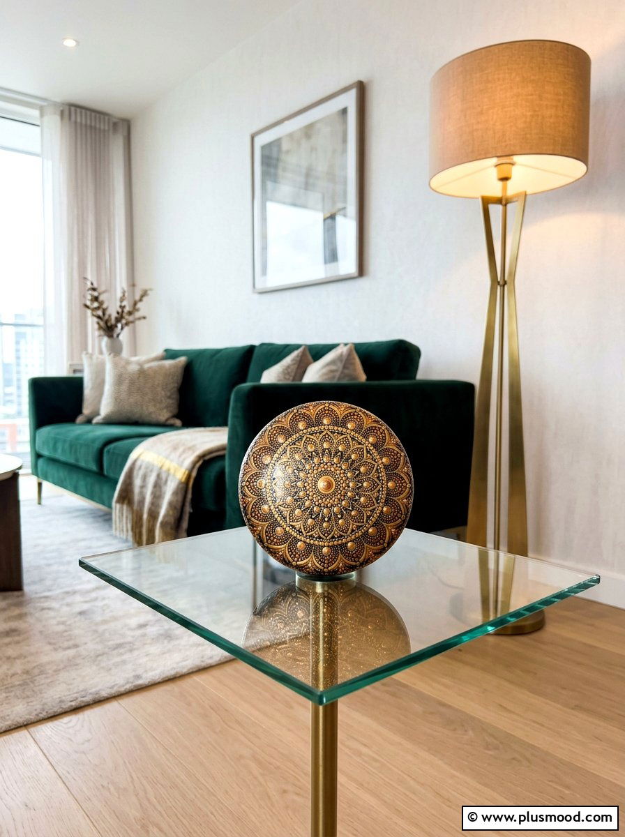 Metallic Mandala Design - 25 painted rock ideas with mandala
