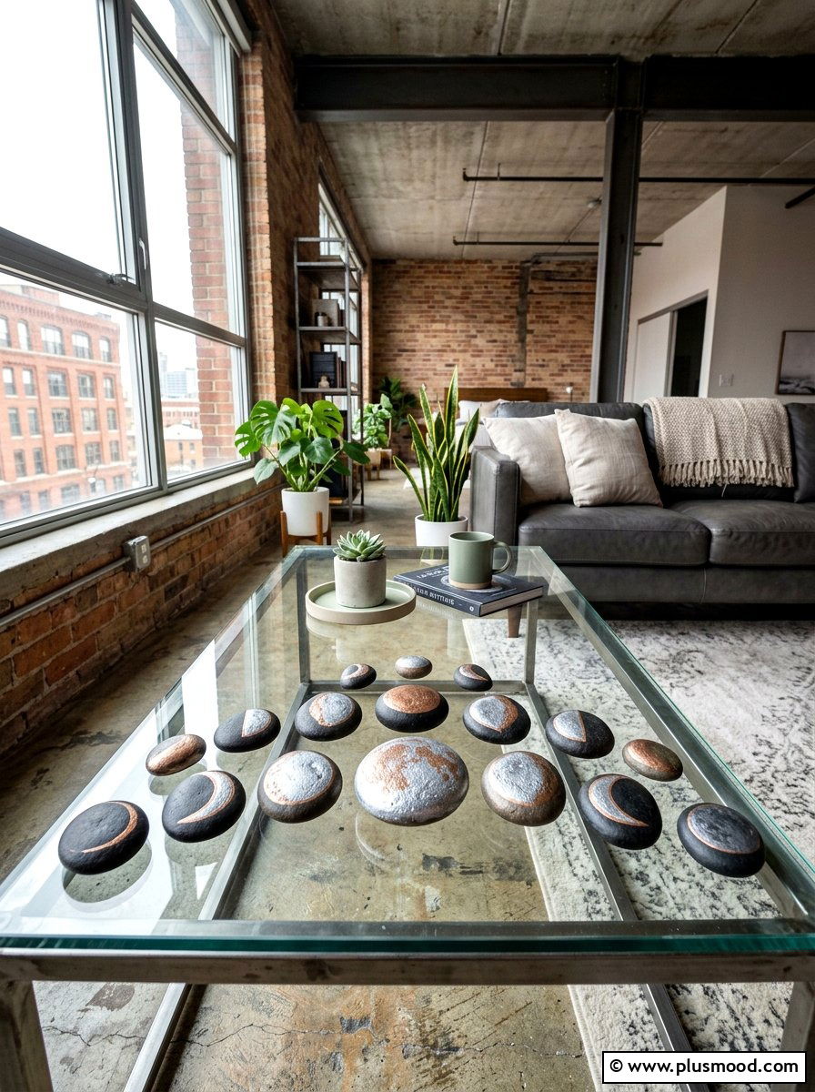 Metallic moon phase art - 25 painted rock ideas with moon phases