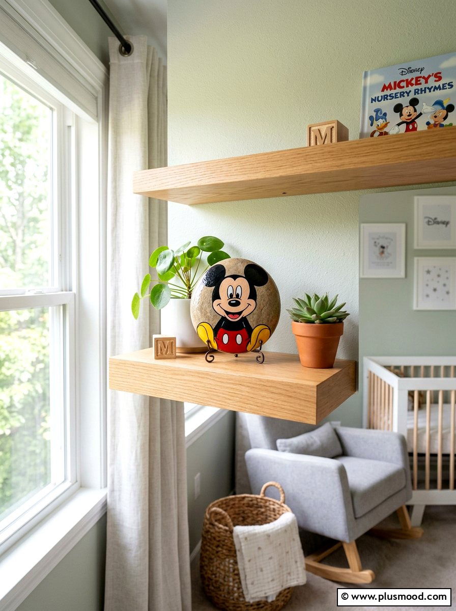 Mickey Mouse Painted Rock - 25 painted rock ideas with cartoon characters
