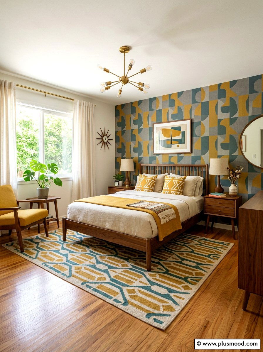 Mid Century Bedroom - 25 summer apartment bedroom ideas