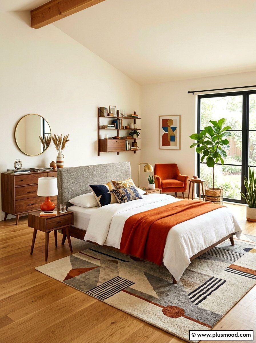 Mid Century Modern Bedroom - 25 neutral summer bedroom ideas