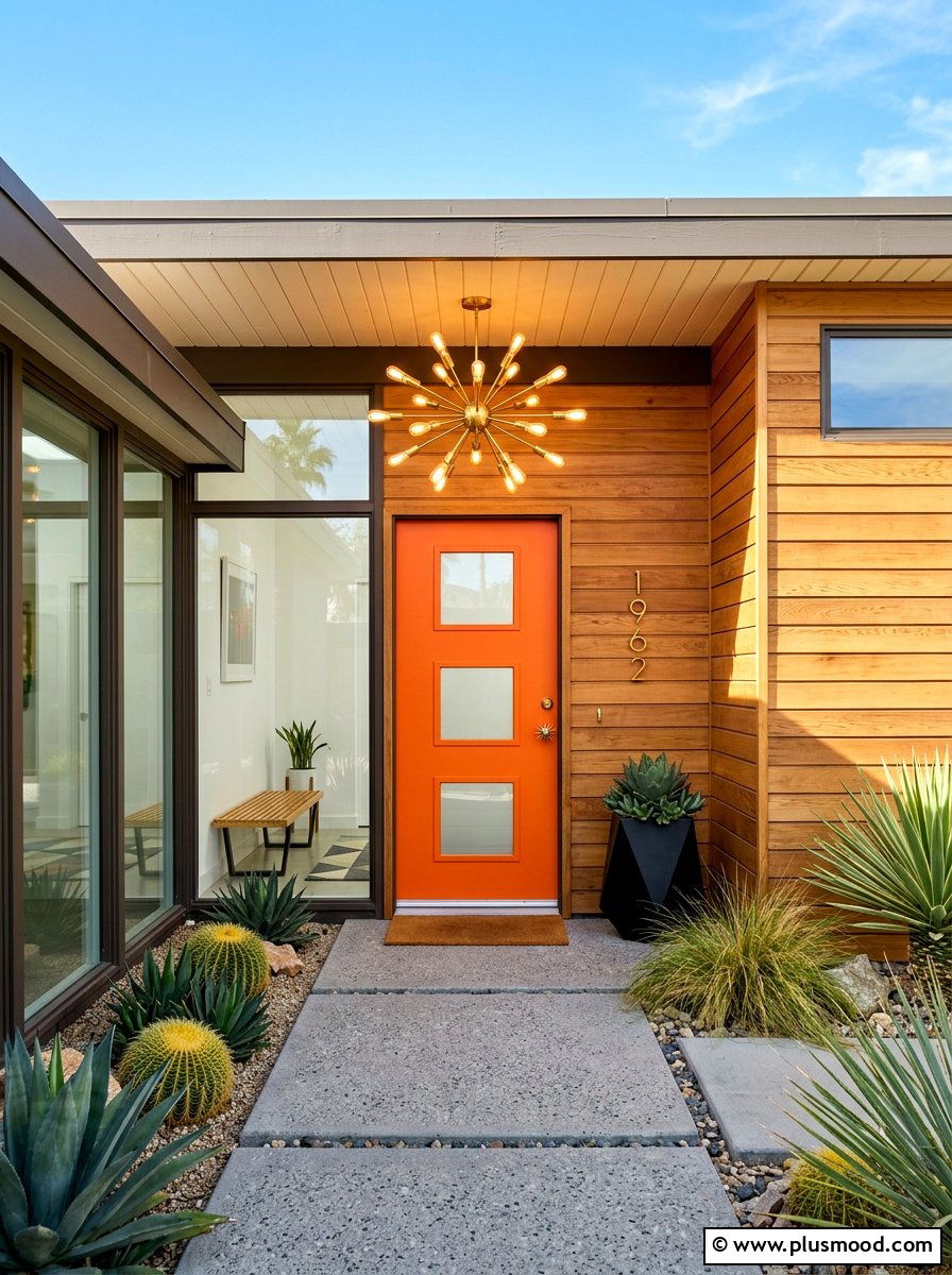 Mid Century Modern Entry - 25 summer modern curb appeal ideas